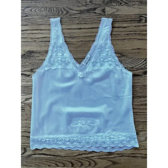 Vintage Christian DIOR White Lace Tank Top Women's Size Small - Picture 3 of 8